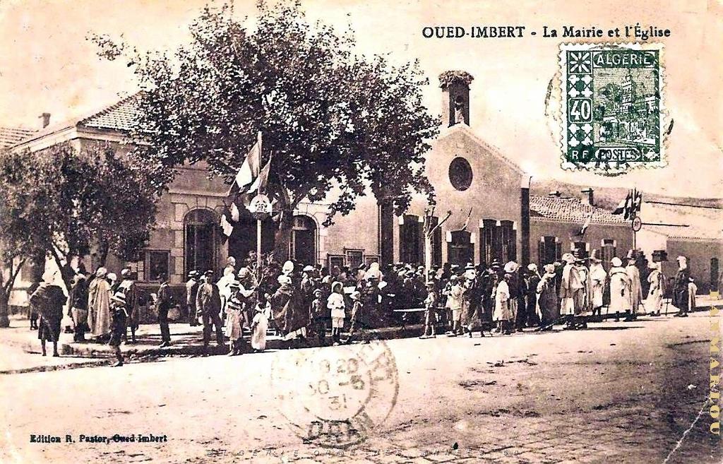 Oued-Imbert- La mairie et l'eglise-1931.jpg